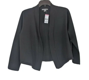 Covington Women's Size Smsll  Black Open Front 3/4 Sleeve  Asymmetric Cardigan - Picture 1 of 6