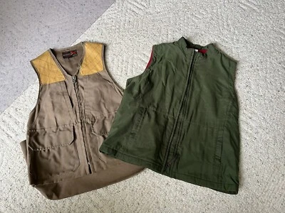 2 LOT hunting shooting vest Sz 36 + Old Navy Large Green w/Lining + Vintage 10-X - Image 1 of 4