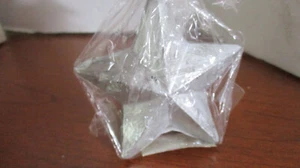 BOSTON WAREHOUSE Small Christmas SILVER STAR CANDLE~ NIP - Picture 1 of 3