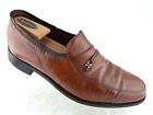 Florsheim Imperial Cognac Brown Leather Apron Toe Loafers Casual Shoes Mens 9.5