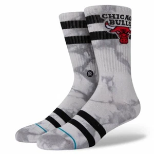 Men's Chicago Bulls NBA Basketball Stance Dyed Grey Socks - Size Large - Picture 1 of 3