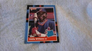 Eddie Williams, Rated Rookie, Cleveland Indians, Donruss #46, 1988 - Imagen 1 de 2
