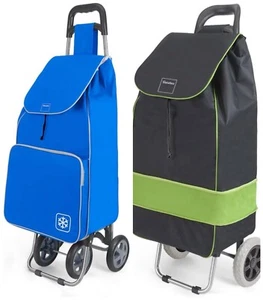 Shopping Trolley Large Lightweight Grocery Trolley Travel Bag Cart 2/4 Wheels - Picture 1 of 16