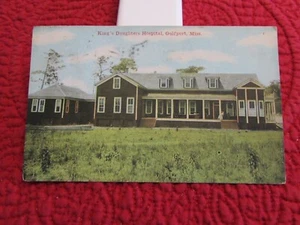 KING & DAUGHTERS HOSPITAL - GULFPORT, MS - RARE POSTCARD - PH. T. HANNIE PUBL. - Picture 1 of 2