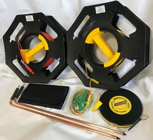 Kit de prueba de clavos de puesta a tierra, cinta de 30 m para Fluke 1653 1653B 1654B 1664FC, Megger 1730 - Imagen 1 de 7