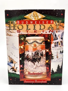 Budweiser Holiday Stein Collection 1996 ""American Homestead"" mit COA & Box Becher - Bild 1 von 24