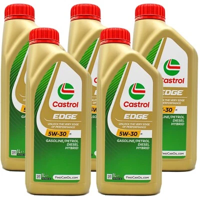5 LITRI OLIO CASTROL EDGE 5W30 M BMW LONGLIFE 04 ACEA C3 MERCEDES 229.31 229.51 - Imagen 1 de 4