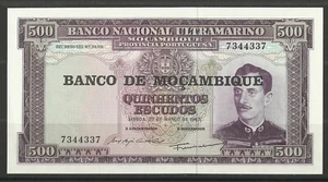 Billete de 500 escudos de Mozambique 1976 como nuevo - Imagen 1 de 2