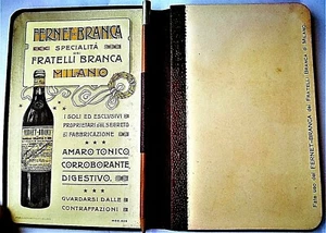 FERNET BRANCA MILANO – TACCUINO IN FINTA PELLE CON STEMMA – VINTAGE - Foto 1 di 5