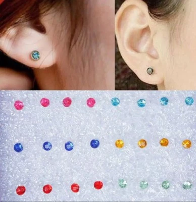 Brinco Bio Flex sem alergia 2,5 mm multicolorido você escolhe a cor - Imagem 1 de 4