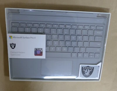 Microsoft Surface Pro Type Cover for Surface Pro 7/6/5/4/3 Gray- Oakland Raiders - Image 1 of 4