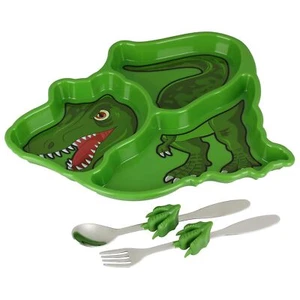 KidsFunwares Me Time T-Rex Dinosaur Meal Set - Green - Picture 1 of 7