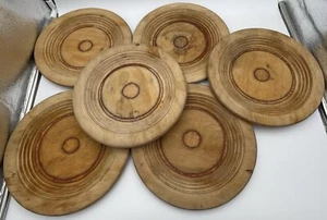 Set of 6 Design Saarinen Keuruu Finland Mid Century Vintage 60s Birch Plates - Picture 1 of 10