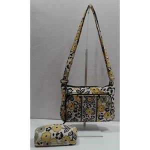 Vera Bradley Go Wild Cheetah Schwarz Gelb Crossbody Geldbörse Sonnenglas Etui  - Bild 1 von 14