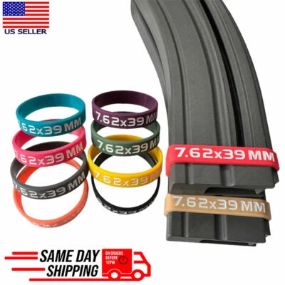 AMK 7.62 X 39 MM Magazine ID Marking Bands / 762 Upper Receiver Mag Silicone Band