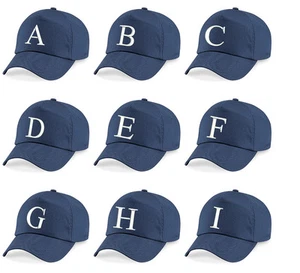 A - Z Embroidered Baseball Caps Hat Girls Boys Children Kids Summer Navy - Picture 1 of 74