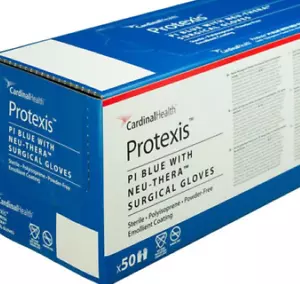 Cardinal Health Protexis Surgical Gloves PI Blue w/Neu-Thera Sterile Size 8 - Picture 1 of 9