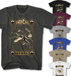 ★Herren T-shirt Star Wars Rebel X Wing Starfighter Skywalker Movie Game RB11115★ - Picture 1 of 8