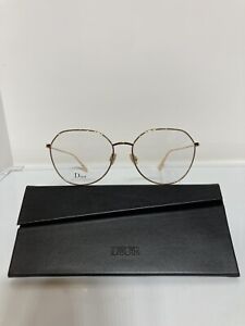 NIB Dior Stellaire 015 FFB Rose Gold Metal Eyeglasses 54mm