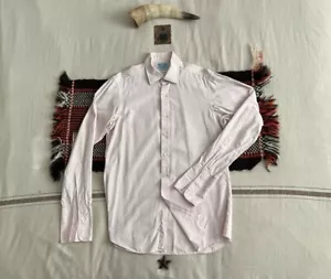 Camisa Hilditch Key Vintage Jermyn Street 15.5" 39cm Rosa Calce Ajustado 45" Inglaterra - Imagen 1 de 18