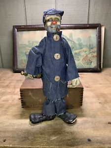Porcelain Hobo Clown Foam Body Emmett Kelly Style 12" Porcelain Head,hands &Feet - Picture 1 of 9