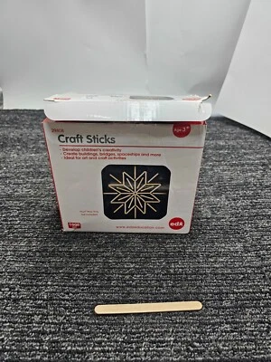 1000 palitos artesanales 29808 palitos de paleta de madera natural - 11,4X1X0,2 cm Foto 1 de 4