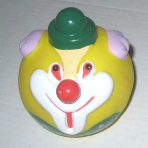 VINTAGE Handpainted Molded Plastic Circus CLOWN Coin Money Change BANK - Picture 1 of 1