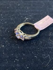 Yellow Gold Ring 10kt with Diamond & Amethyst, original price tag #102