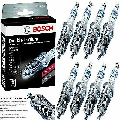 8pc Double Iridium Spark Plugs Bosch For 2009 PONTIAC G8 V8-6.2L - Image 1 of 4