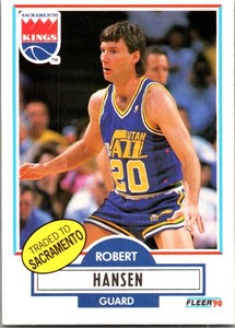 Robert Hansen 1990 Fleer  #186 Sacramento Kings