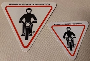 Motorcycle Safety Foundation Stickers Set Of 2 Large & Small 2000 - Picture 1 of 7