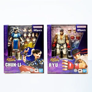 Traje Bandai S.H.Figuarts Street Fighter 6" Chun-Li y Ryu 2 versiones Paquete de 2 figuras - Imagen 1 de 21