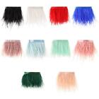 8-10 CM Wide Ostrich Feathers Trim Plumes Ribbon Selvage 1 Meter Long