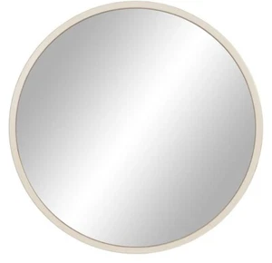 NBG Home 30In Whitewash Round Metal Mirror - Picture 1 of 6