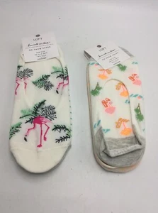 $19 Loft   no show socks   4 pairs  of socks   beach Flamingo   #29 - Picture 1 of 5