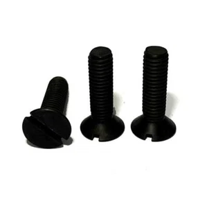 M1.2 M1.6 M2 M2.5 M3 304 SUS Slotted Countersunk Head Screw One Word Bolt Black - Picture 1 of 2