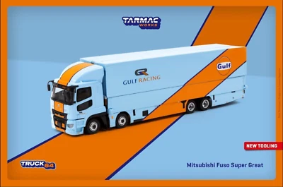 TARMAC WORKS Mitsubishi Fuso Super Great GULF RACING TEAM RENNTRANSPORTER - Bild 1 von 4