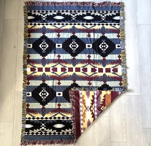 Southwestern Aztec Multicolored Throw Blanket Double Sided 45" x 63" in. - Picture 1 of 4