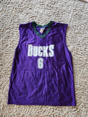 Vintage Reebok #6 Andrew Bogut Milwaukee Bucks NBA Basketball Jersey Size XL  - Image 1 of 3