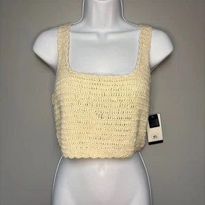 NWT Rip Curl Oceans Together Ivory Crochet Crop Top Sz M - Picture 1 of 7