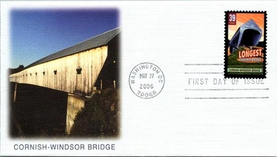 FDC 2006 SC #4050 Fleetwood Cachet, Cornish-Windsor Bridge - DC Cancel - J18088 - Image 1 of 2