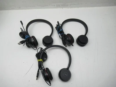 Lot of 3 Jabra  HSC060 / ENC060 Wired Headset USB-A Duo Black - Image 1 of 4