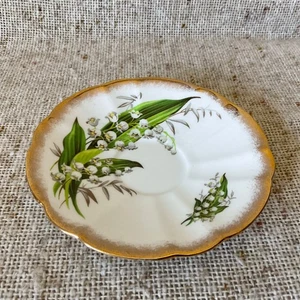 Adderley fine bone china saucer Lily of the Valley made in England - Picture 1 of 3