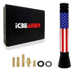 JDM Mini 3" United State Country Flag Universal Fit Vehicle AM/FM Antenna M333 - Picture 1 of 8