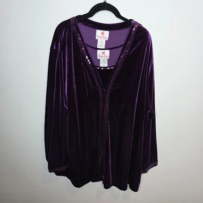 Quacker Factory 2 PC Tank Cardigan Set Womens 3X - Image 1 of 4