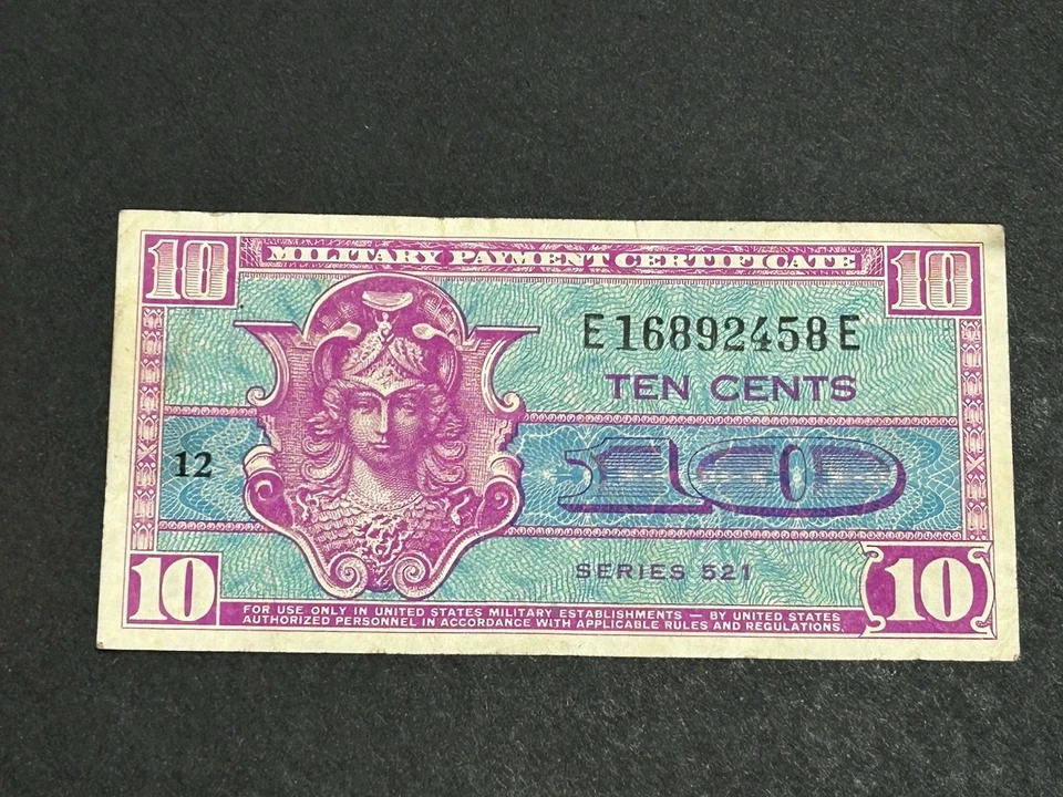 10 Cent Military Payment Certificate Series 521 LOW Shipping!!! - Image 1 of 2