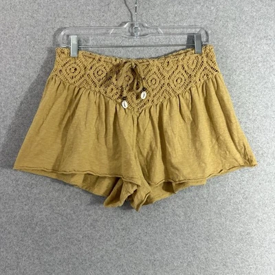 Aerie shorts womens small beach shell beige pull on casual knit - Image 1 of 4