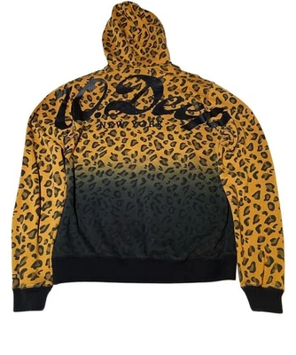 Sudadera con capucha 10 Deep para hombre S estampado de leopardo desvanecida a negra ropa de calle Foto 1 de 3