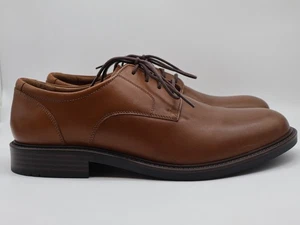 Zapato de vestir Johnston & Murphy Tabor punta lisa marrón piel de becerro 20-3360 talla 10,5 W - Imagen 1 de 9