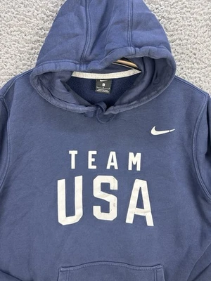 Nike Team USA Hoodie Large Blue/White Pullover Fleece Olympics National Team EUC - Image 1 of 4